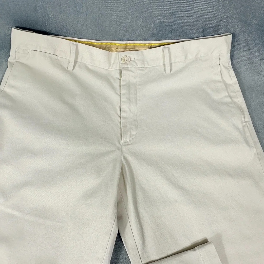 BR Banana Republic Pants Mens 36x32 Beige Tapered Fit Chino RMC Preppy‎ Academia